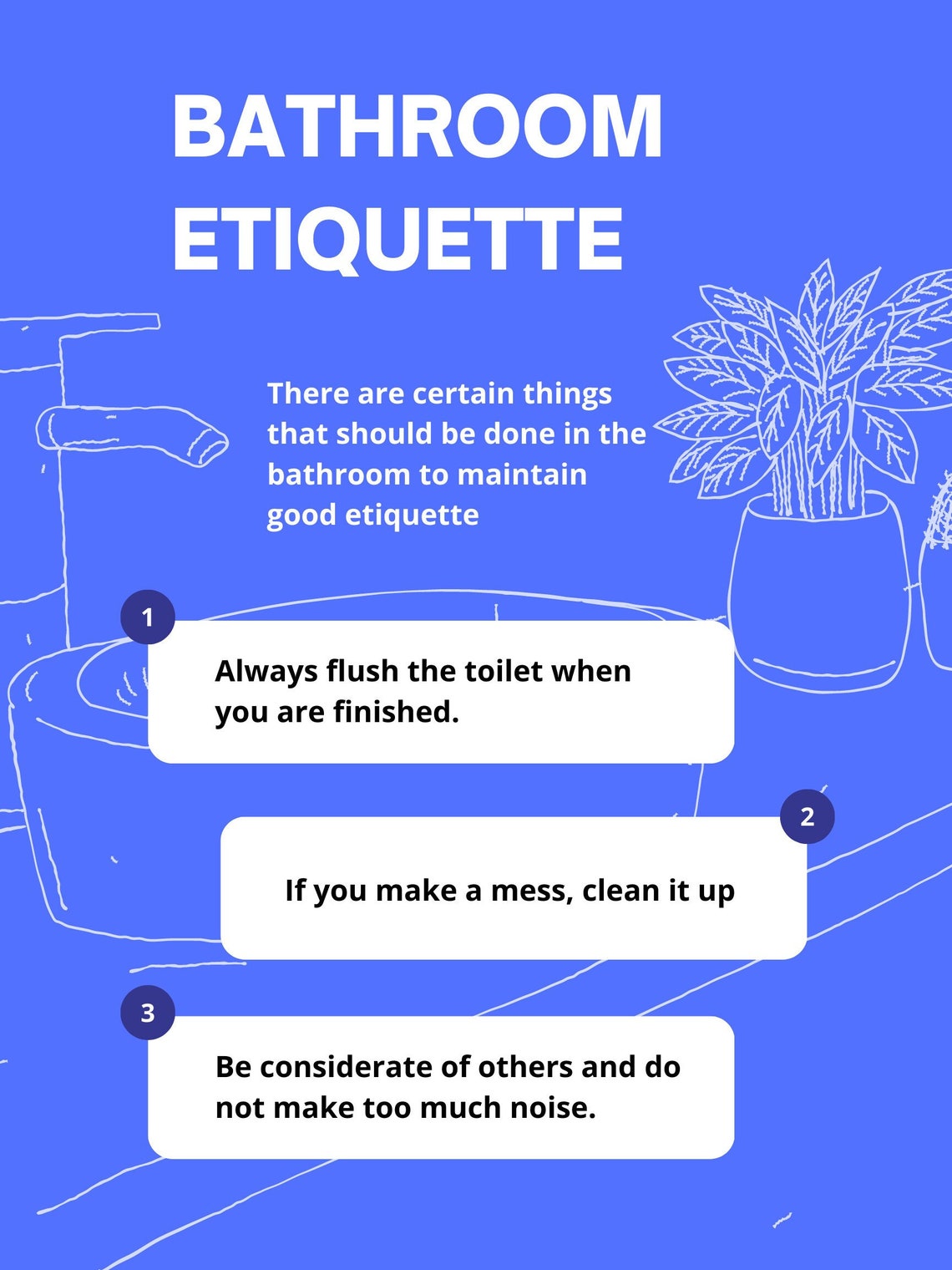 Printable Bathroom Sign Etsy