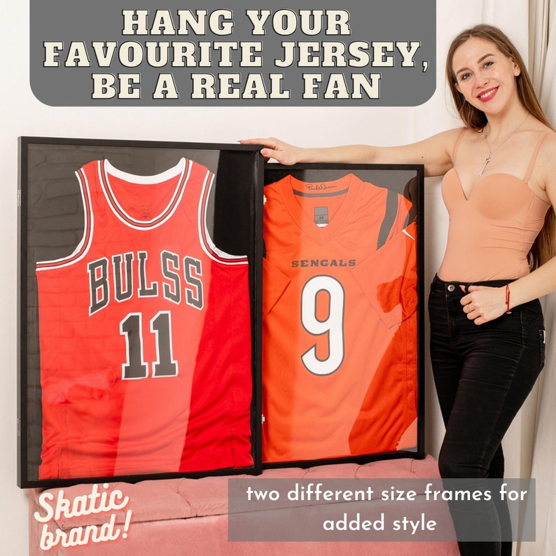 Jersey Display Case large Medium Shadow Box for Basketball, Football