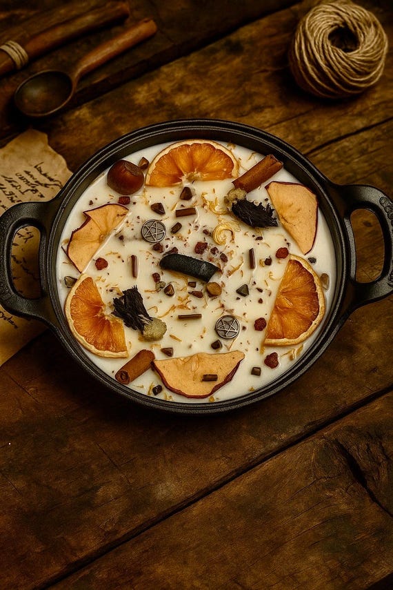 Fall Equinox Cast-Iron 'Cauldron' Candle