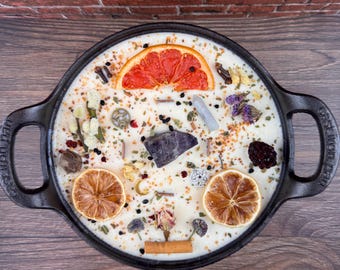 Spring Equinox Cast-Iron 'Cauldron' Candle