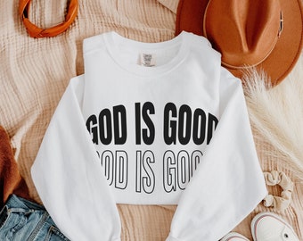 Christian Sweatshirt Comfort Colors Christian Bible Shirt Religious Apparel Godly Gift Jesus Crewneck Sweatshirt TShirt Baptism Gift for her
