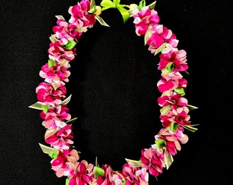 Pink/Weiss/Grün Ribbonband Lei