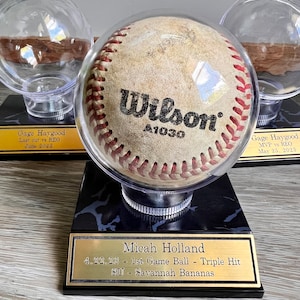 Baseball Display Stand, Game Ball Display, Little League, T-Ball, Baseball, Baseball Stand, Personalized Game Ball, Trophy, Coach Gift