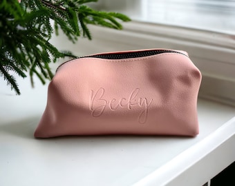 Personalized Silicone Bag, Make-up Bag, Toiletry Bag, DOPP Kit Bag, Gift for Her, Bridesmaid Wedding Gift, Mother's Day