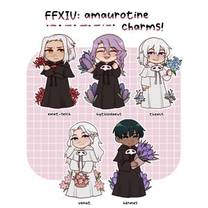 ffxiv; floral amaurotine charms