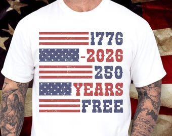 Comfort Colors Retro 250 Years America Anniversary Shirt, Patriotic Flag 1776 Vintage 4th of July USA Independence Day Celebration Top