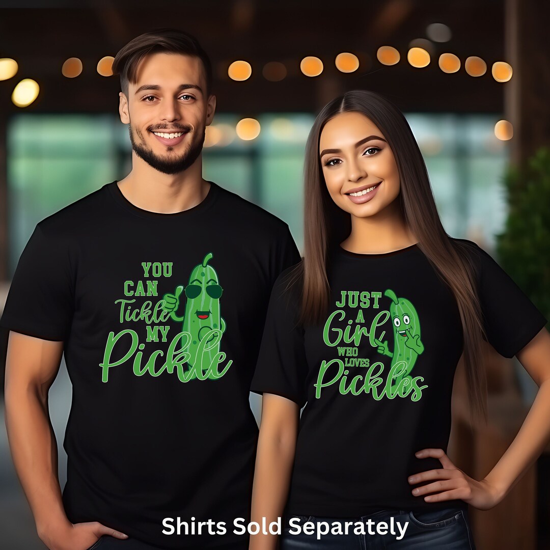 Raunchy Matching Couples Pickle Shirts, Funny Match Couple Costume