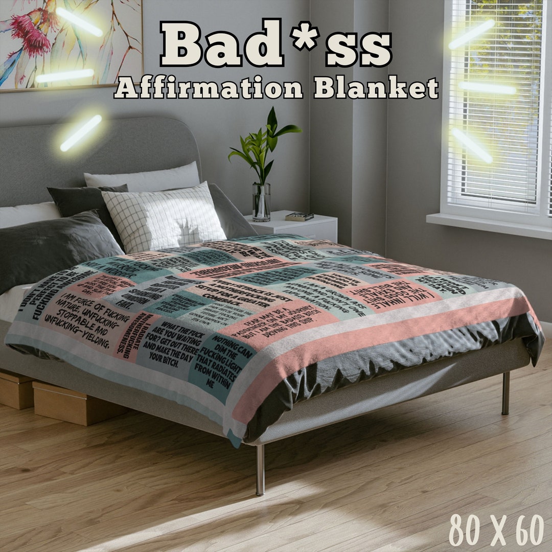 Badass Affirmation Blanket for Strong Women Sweary Etsy
