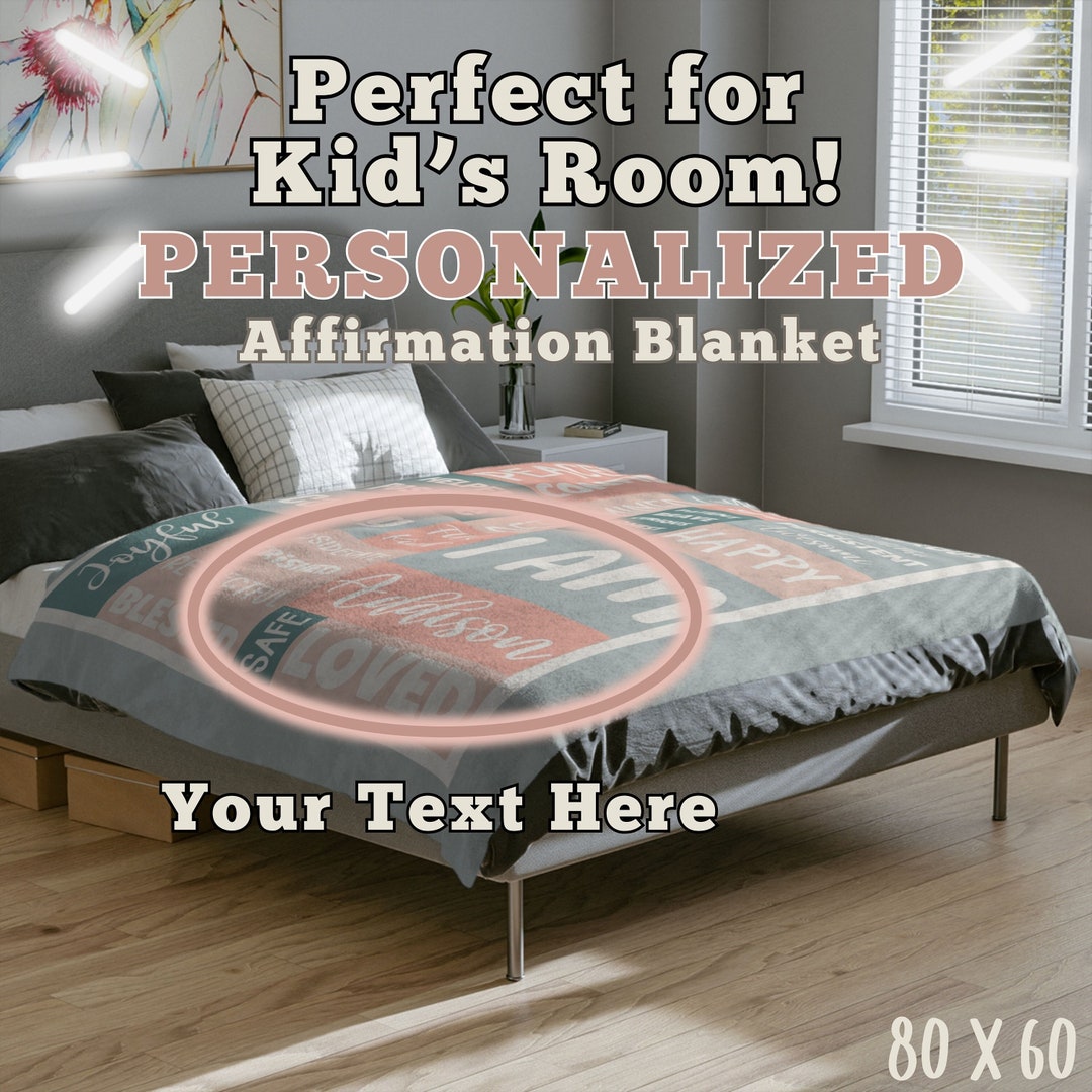 Affirmation Blanket for Kids Positive Affirmations Minky Etsy