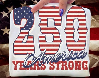 Comfort Colors Retro 250 Years America Anniversary Shirt, Patriotic Flag 1776 Vintage 4th of July USA Independence Day Celebration Top