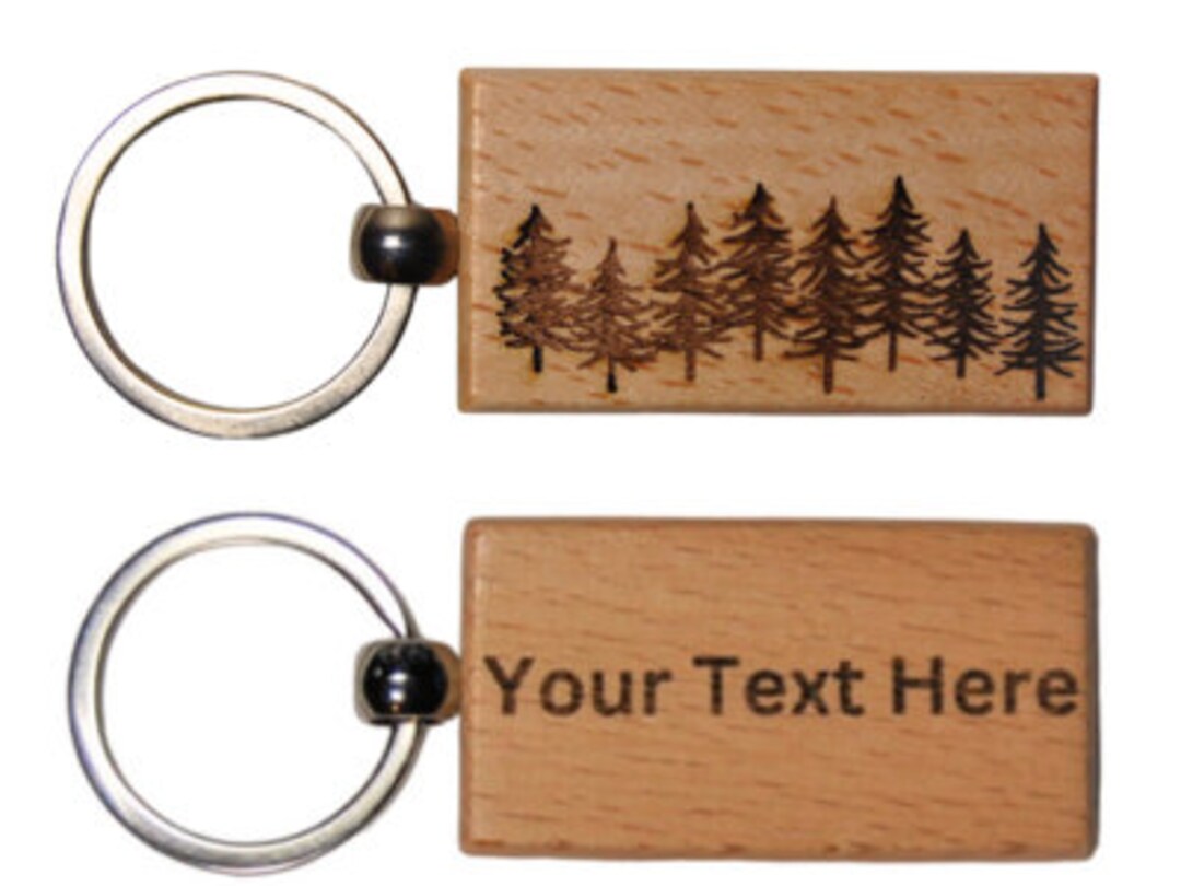 Custom Engraved Pine Tree Keychain Laser Engraved Pine Tree Keychain With Name Fathers Day Gift