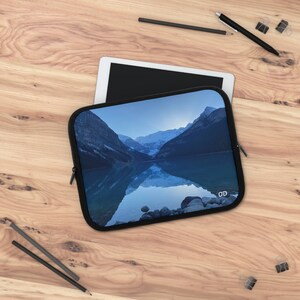 Laptop Sleeve Sunrise mountain Reflection Original No filter photograph Christmas holiday her him gift-giftful-gifted customiz ed personal
