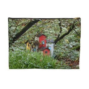 Accessory Pouch Woodland Fairy Houses Original No filter photograph Christmas holiday her him gift-giftful-gifted customiz ed personal