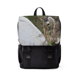 Sac à dos à bandoulière unisexe, animal sauvage, photographie sans filtre pour les vacances de Noël, cadeau personnalisé pour lui
