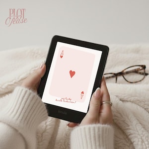Fondo de pantalla de As de Corazones Coquette para pantalla de bloqueo de Kindle, compatible con Colorsoft