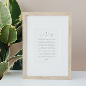 Psalm 127 Prints Pack / Schrift Wandbehang Printables