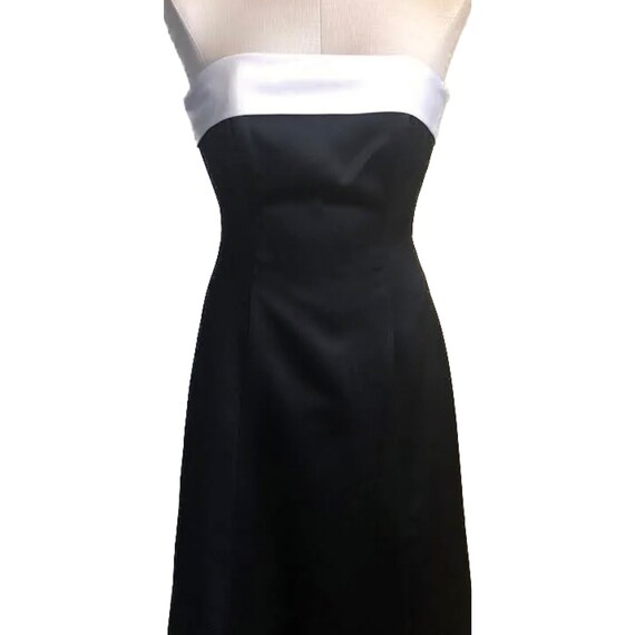 Vintage Ball Gown Strapless Tiered Satin Beaded Without Sleeves Long Prom Dress, Evening Dress main image 1