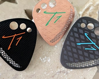 T1 Stainless Steel Guitar Pick Demo Set: Standard, Bass, Jazz (0.3mm)