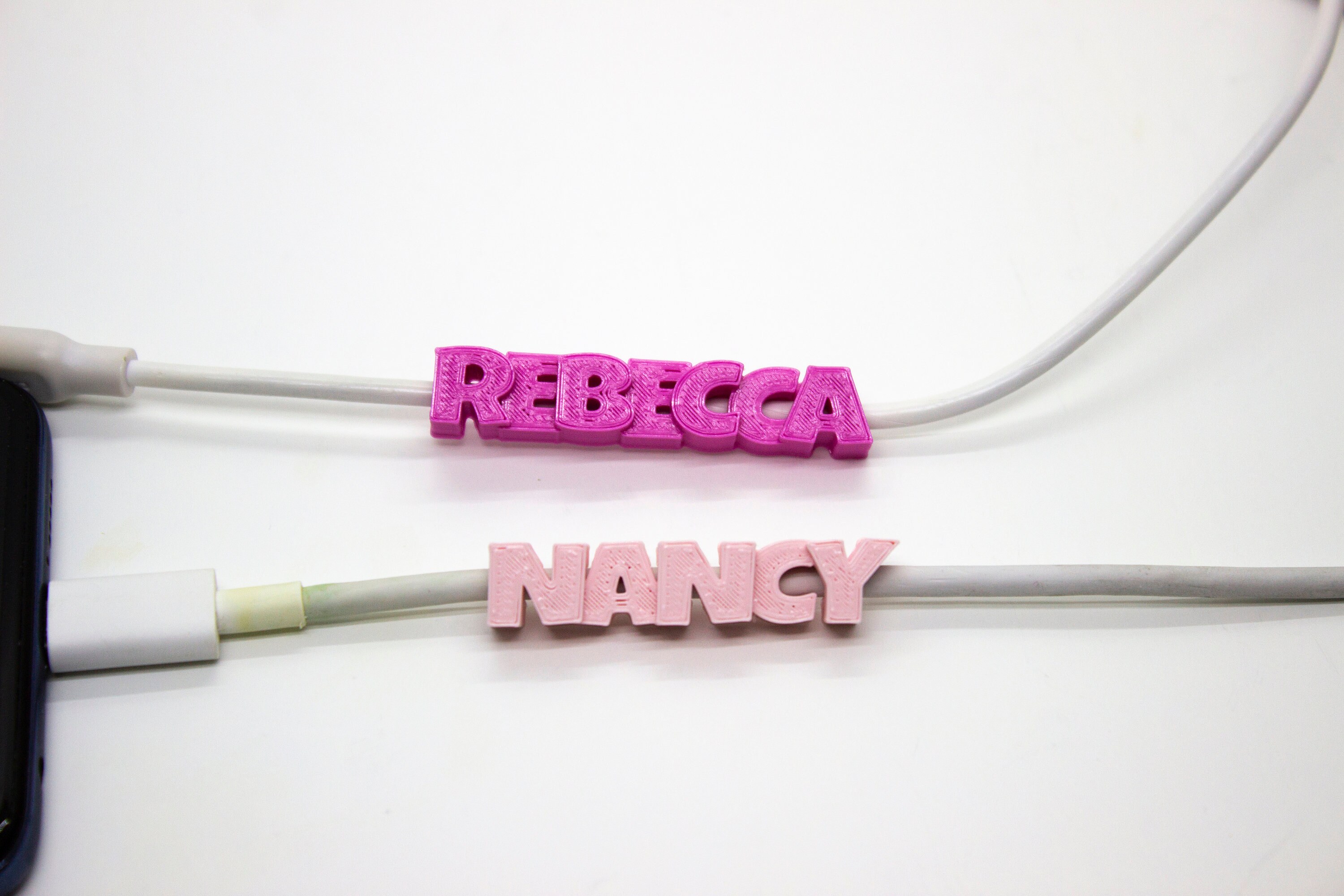 3D Printing Phone Cable Clip, Personalized Cable Clip for iPhone or