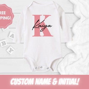 Personalized Baby Onesie - Unique Newborn Gift, Baby Shower Keepsake, Handmade Baby Clothes, Custom Text Baby Name, Pregnancy Announcement