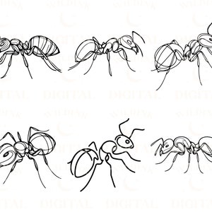 Ant SVG Clipart: Minimalist Insect Line Art (digital Download) - Etsy