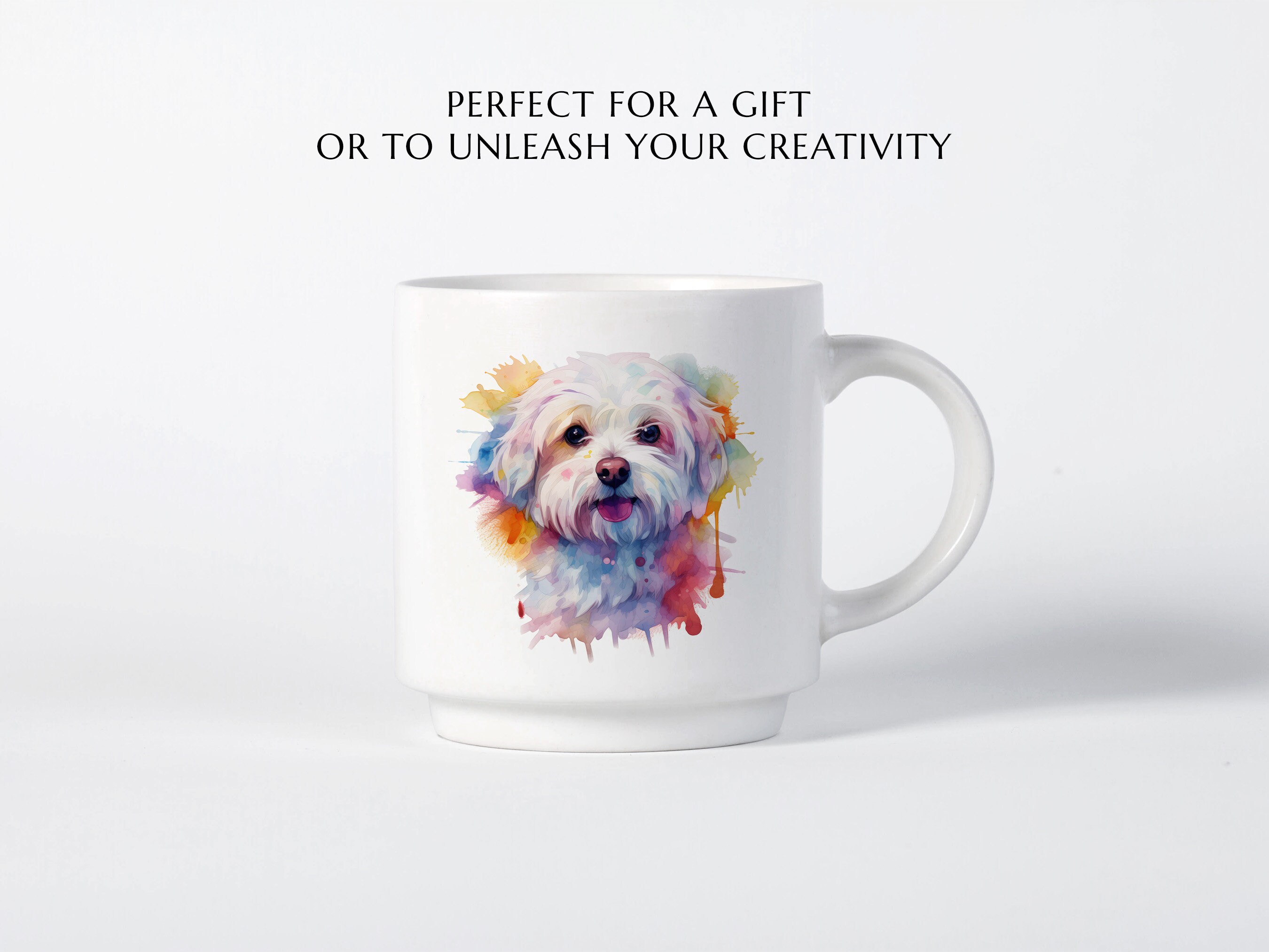 Watercolor Maltese Dog Clipart – 11 PNG & JPEG Images (digital Download ...