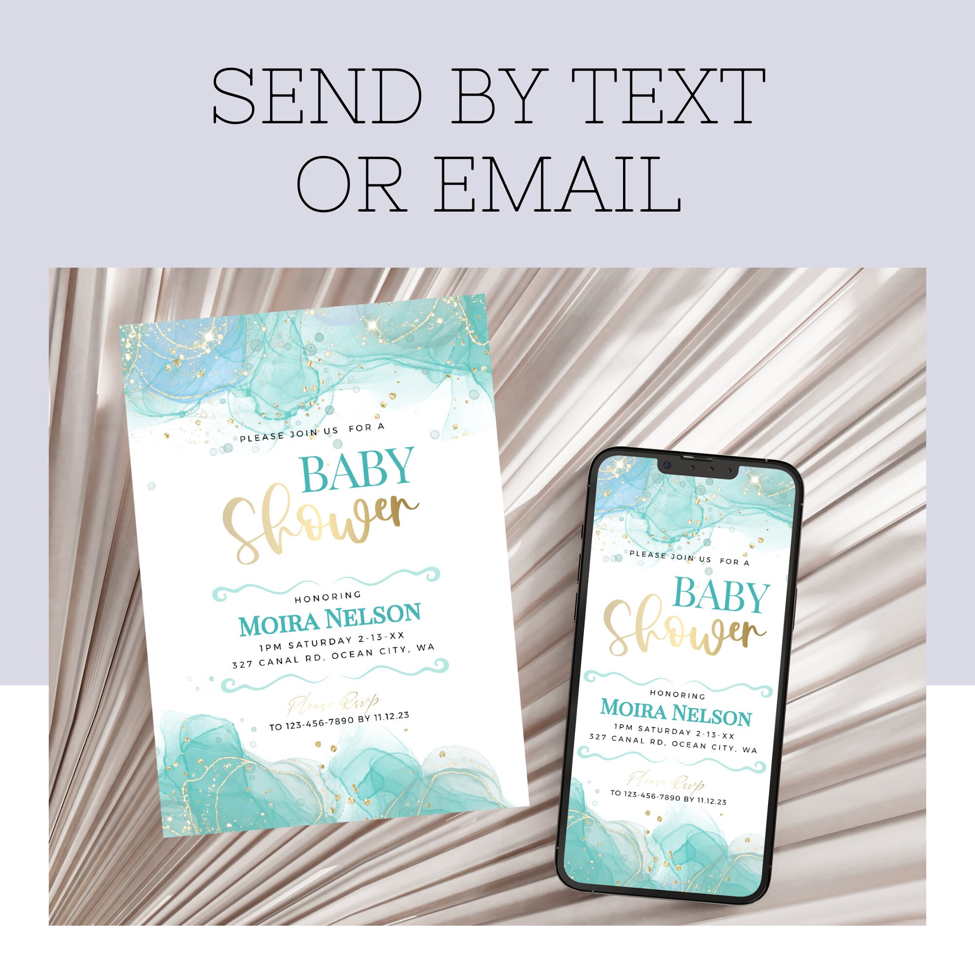 Red Rose Editable Invitation Template, Red and Pink Shower Theme ...