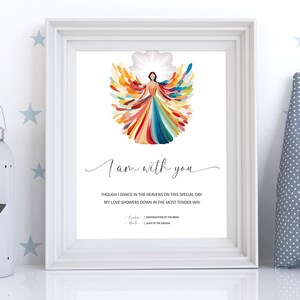 Memorial Sign for Baby Shower, In Memoriam Editable Template, Wedding in Loving Memory, Dark Hair Light Skin Angel Sign Instant Download mp4