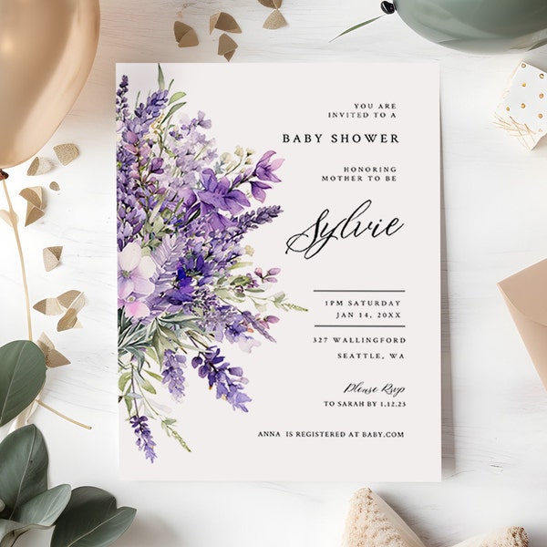Lavender Baby Shower - Etsy