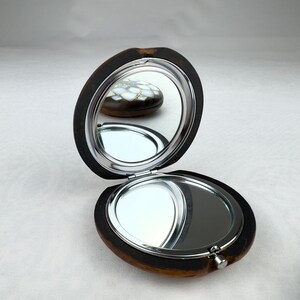 Premium Abalone Inlaid Antique Compact Mirror with Carrying Bag, Travel Makeup Mirror, Purse Mirror Pocket Mirror, Gift for Mother's Day image 4