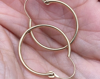 Vintage 14K Gold Hoop Earrings