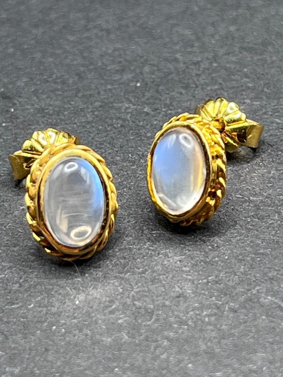 14K Moonstone Earrings