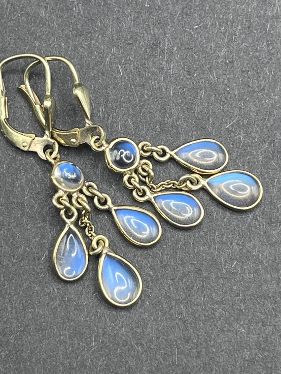 Victorian Art Nouveau Moonstone Gold 585 (14k) Ear