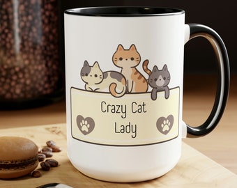 Crazy Cat Lady Mug, Cat Lady Mug, Cat Lover Mug, Cat Lover Gift, Gift for Cat Lover, Cat Mug, Crazy Cat Lady Gift, Gift For Her, Cat Mug