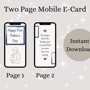 最初の父の日 E カード、最初の父の日カード、即時ダウンロード、デジタル カード、電子カード、グリーティング カード、父の日、カード、E カード