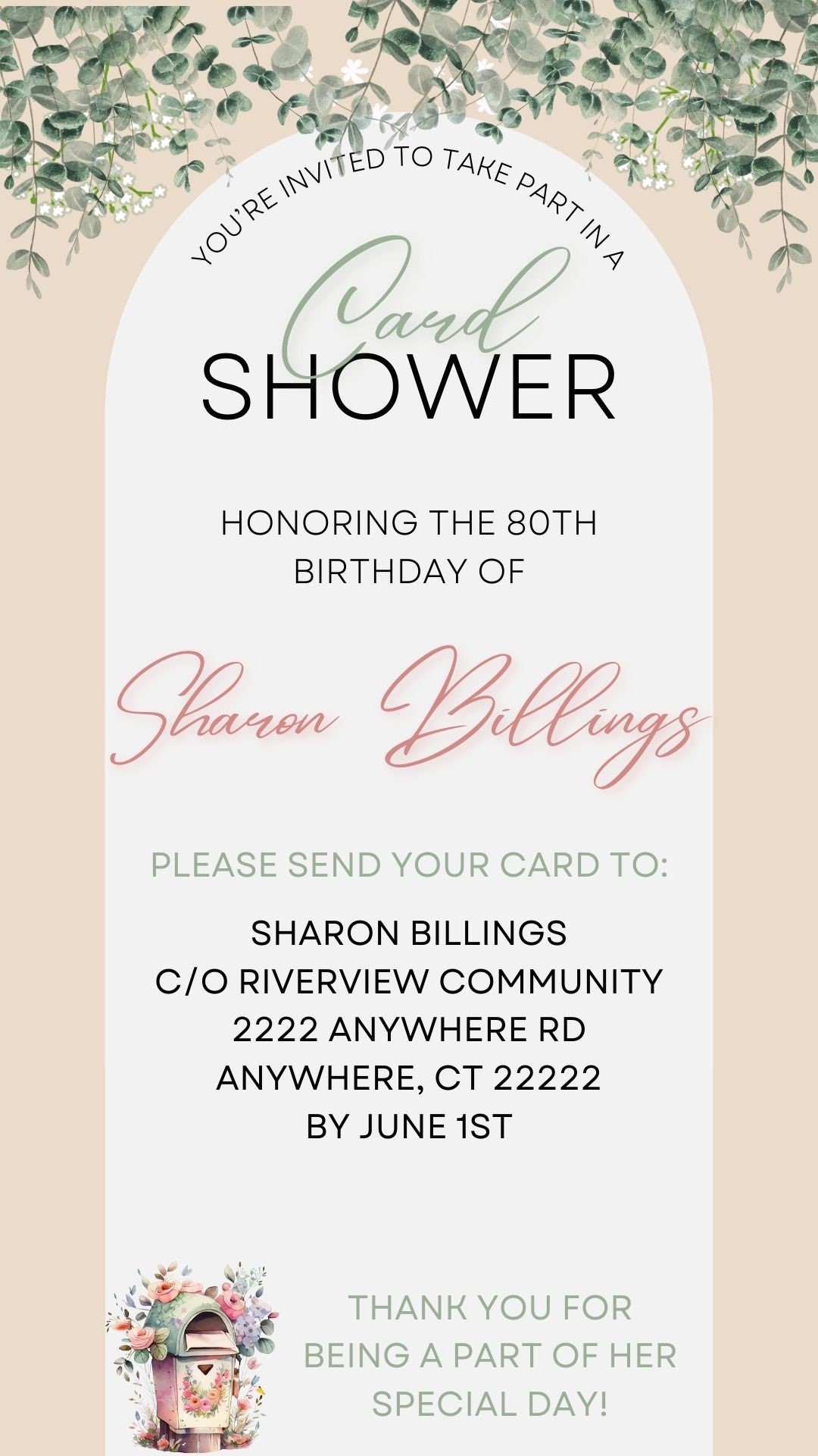 Birthday Card Shower, Milestone Card Shower, Card Shower, Birthday by ...