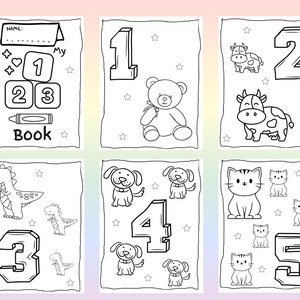 Numbers 1-20 Coloring Book, Digital Coloring Book, Printable Coloring ...