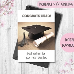 Printable Graduation Card, Graduation Card, Instant Download, Print At Home, Digital Greeting Card, Printable Greeting Card