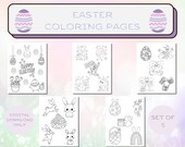 Easter Coloring Pages, Easter Activity, Coloring Pages, Printable Coloring Pages, Digital Download Coloring Pages, Classroom Activity