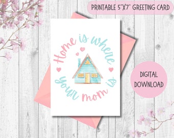 Printable Mother's Day Card, Mother's Day Card, Instant Download, Print At Home, Digital Greeting Card, Printable Greeting Card
