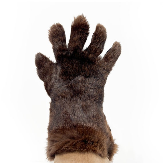 Fur Leather Vintage Gloves Etsy Australia