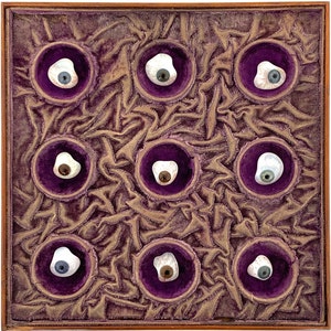 Tray with Nine Glass Eyes
