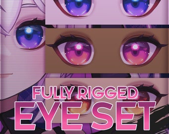 Drag-N-Drop Fully Rigged Eye Set for Live2d! - Vtuber Model Eyes with Full Physics