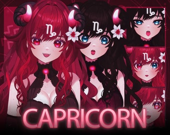 Live2d Vtuber Model for Commercial use! Capricorn the Zodiac Vtuber (Ready to Use) - Half Body Vtuber Model