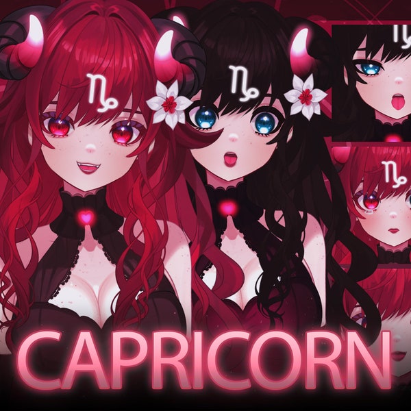 Live2d Vtuber Model for Commercial use! Capricorn the Zodiac Vtuber (Ready to Use) - Half Body Vtuber Model