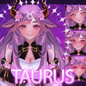 Live2d Vtuber Model for Commercial use! Taurus the Zodiac Vtuber (Ready to Use) - Half Body Vtuber Model