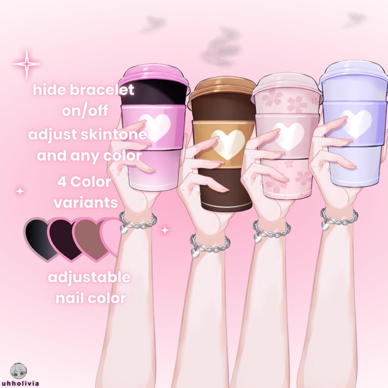 Activo de Vtuber manipulado: taza de café animada con temática de ...