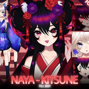 Naya the Kistune Vtuber! - Vtube Studio Premade Model (Fully Rigged) | Full Body