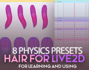 Live2D Haar Physik Presets | 8 Presets für Glattes Haar | Zum Lernen und Anwenden!