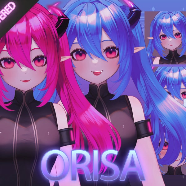 Live2d Vtuber Model for Commercial use! Orisa the Succubus Vtuber (Remastered) - Half Body Vtuber Model